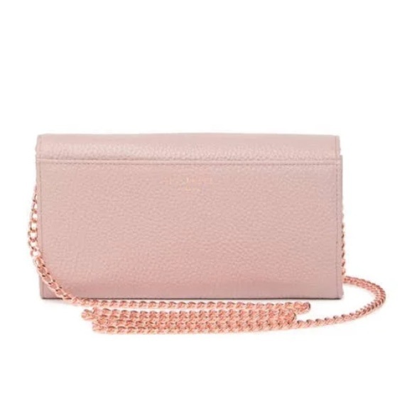 NWOT Ted Baker-CIMMY- Knotted Crossbody Matinee Leather Wallet-Pink - Picture 3 of 12